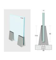 SD 35 Bracket System for Aluminum Glass Railing Installation, Heavy Duty Support Bracket for Balcony and Staircase, Durable Finish, Secure Mounting for Modern Architectural Projects 